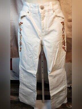 Shyanne Western Embroidered Bootcut Jeans White Size 29/34 Cowgirl